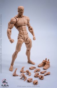 WIND TOYS 1/12スケール 超可動フィギュア男性素体 (ノーマル / ブラック / ホワイト)